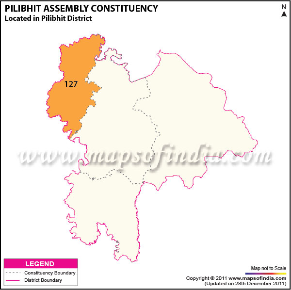 Assembly Constituency Map of  Pilibhit