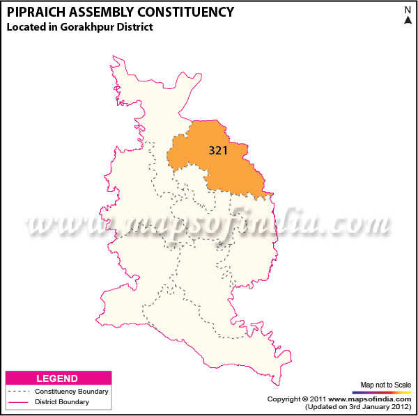 Assembly Constituency Map of  Pipraich