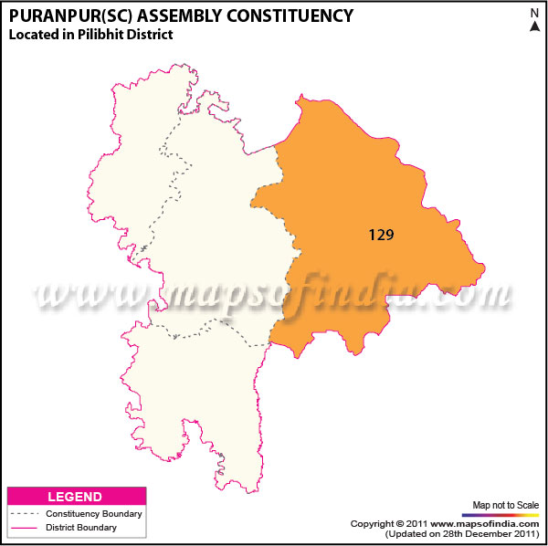 Assembly Constituency Map of  Puranpur (SC)