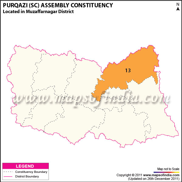 Assembly Constituency Map of  Purqazi (SC)