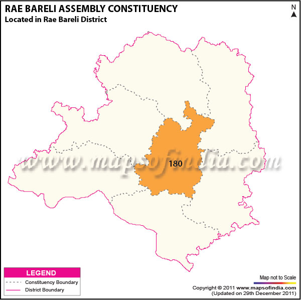 Assembly Constituency Map of  Rae Bareli