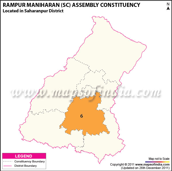Assembly Constituency Map of  Rampur Maniharan (SC)