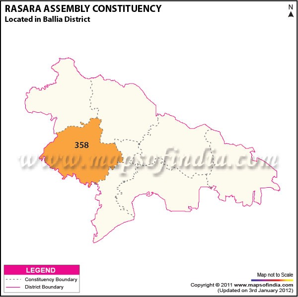 Assembly Constituency Map of  Rasara