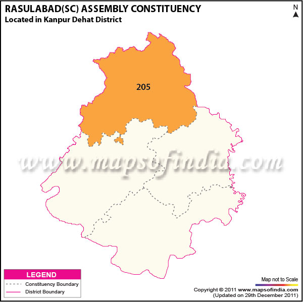 Assembly Constituency Map of  Rasulabad (SC)