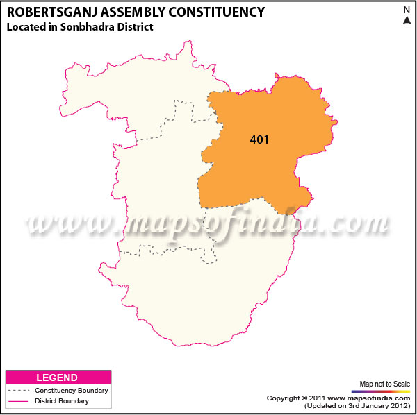 Assembly Constituency Map of  Robertsganj