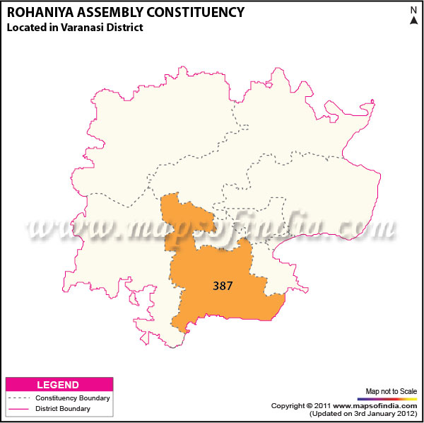 Assembly Constituency Map of  Rohaniya