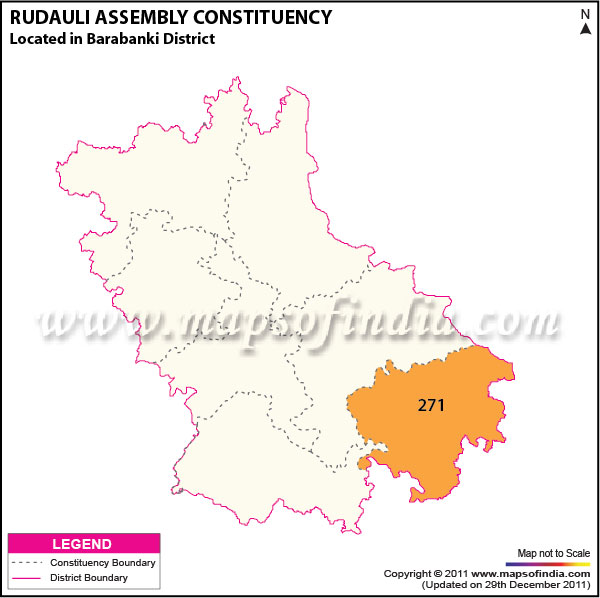 Assembly Constituency Map of  Rudauli