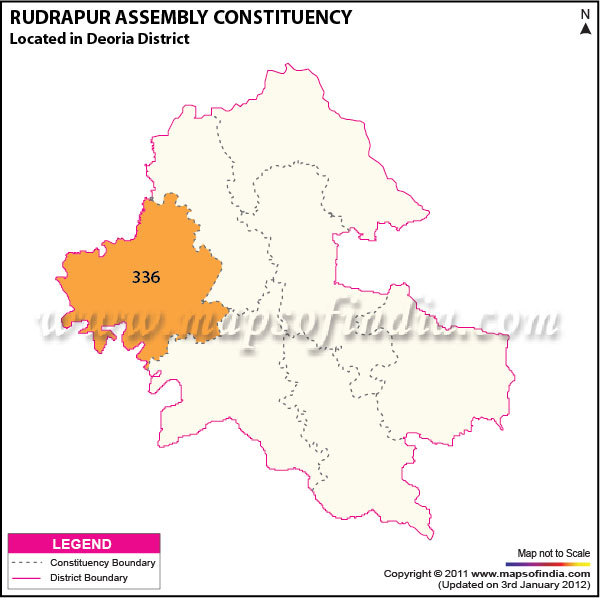 Assembly Constituency Map of  Rudrapur