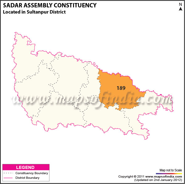 Assembly Constituency Map of  Sadar