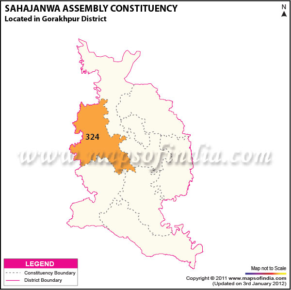 Assembly Constituency Map of  Sahajanwa