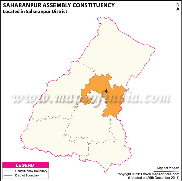 Assembly Constituency Map of  Saharanpur