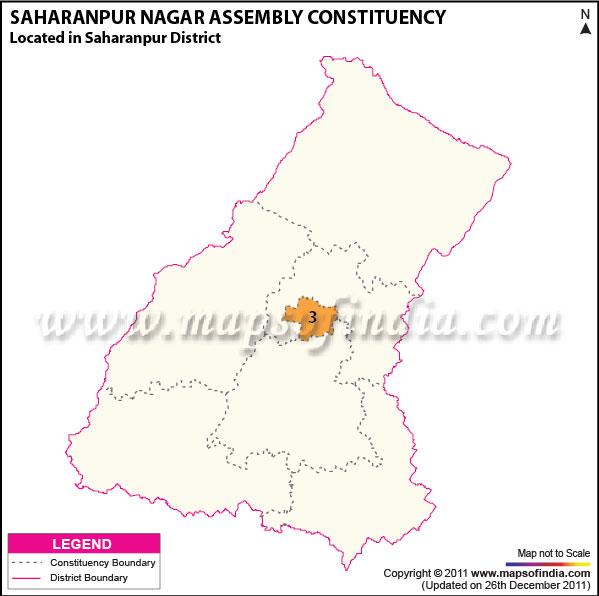 Assembly Constituency Map of  Saharanpur Nagar
