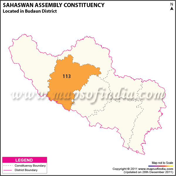 Assembly Constituency Map of  Sahaswan