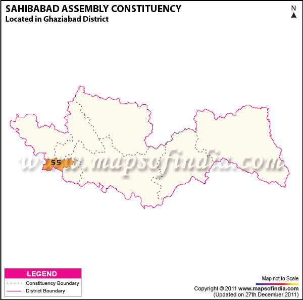 Assembly Constituency Map of  Sahibabad