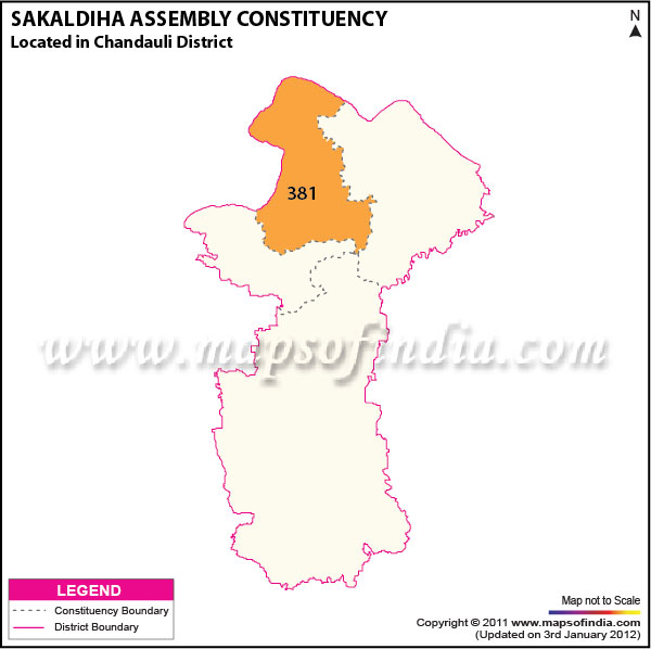 Assembly Constituency Map of  Sakaldiha