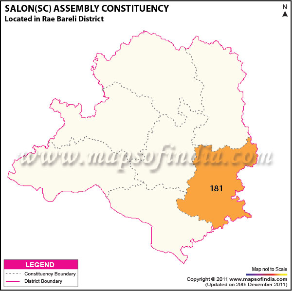 Assembly Constituency Map of  Salon (SC)