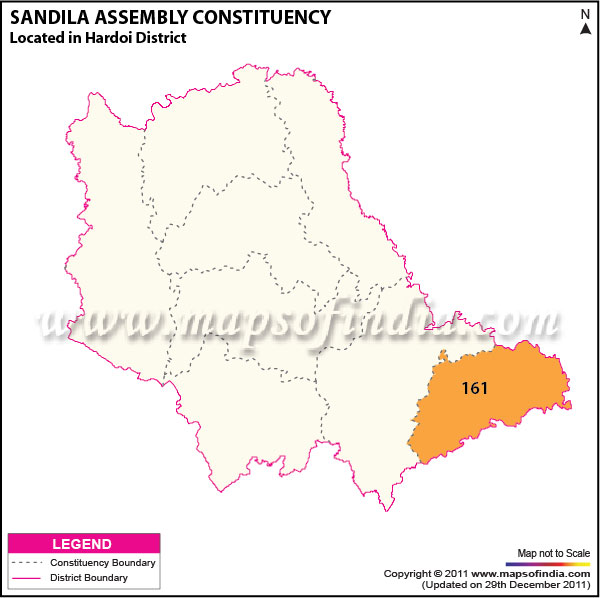 Assembly Constituency Map of  Sandila