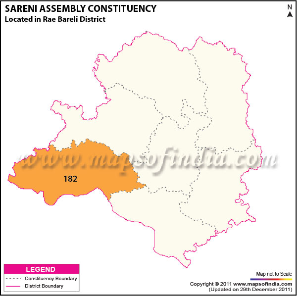 Assembly Constituency Map of  Sareni