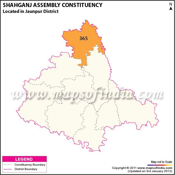 Assembly Constituency Map of  Shahganj