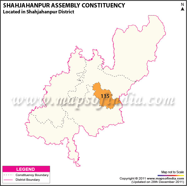 Assembly Constituency Map of  Shahjahanpur