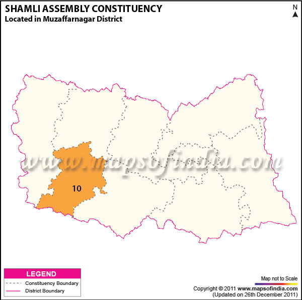 Assembly Constituency Map of  Shamli