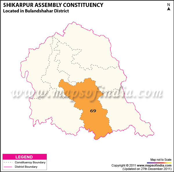Assembly Constituency Map of  Shikarpur