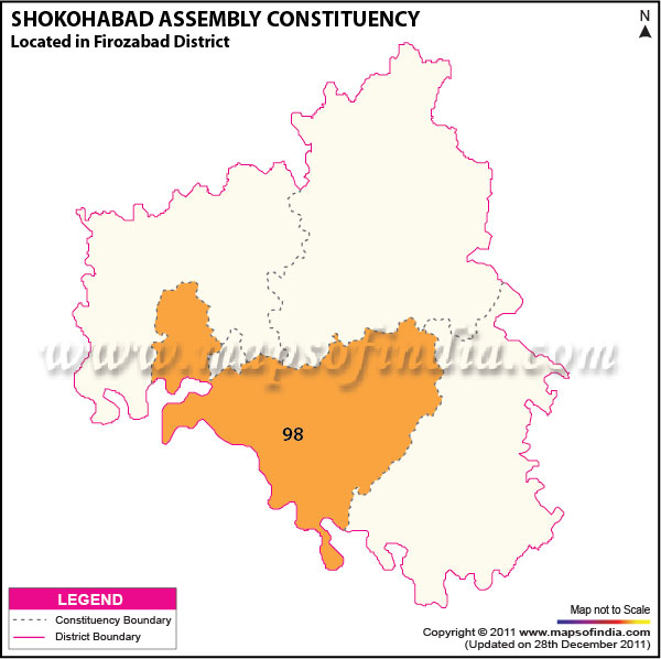 Assembly Constituency Map of  Shikohabad