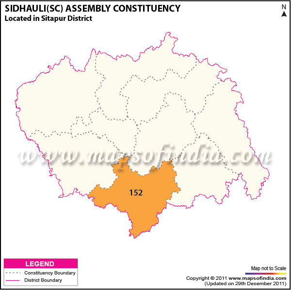 Assembly Constituency Map of  Sidhauli (SC)