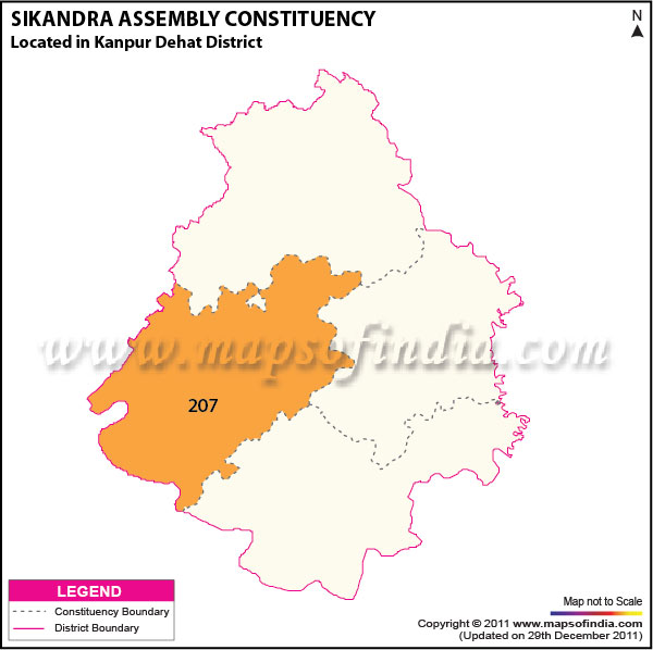 Assembly Constituency Map of  Sikandra