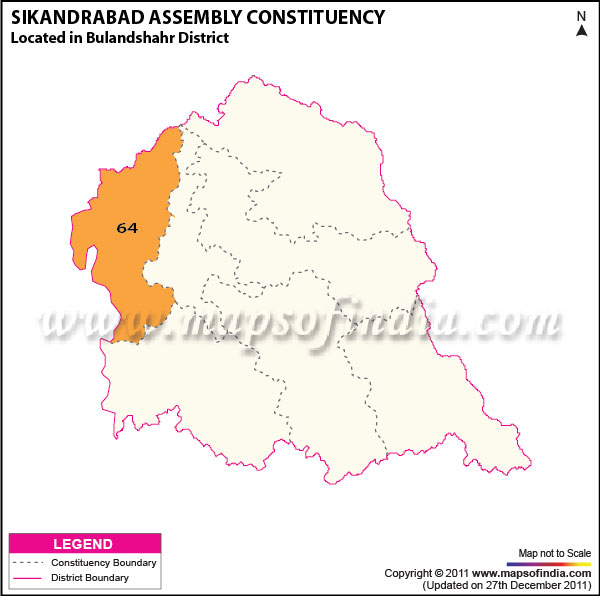 Assembly Constituency Map of  Sikandrabad