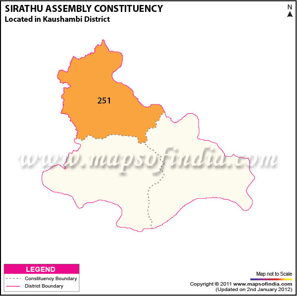 Assembly Constituency Map of  Sirathu