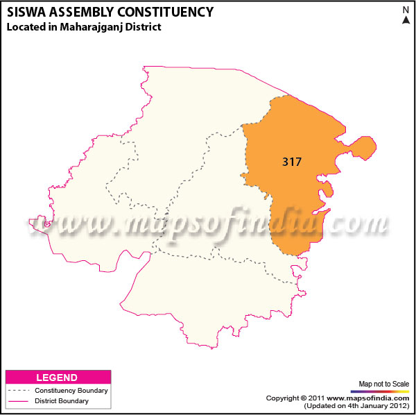 Assembly Constituency Map of  Siswa
