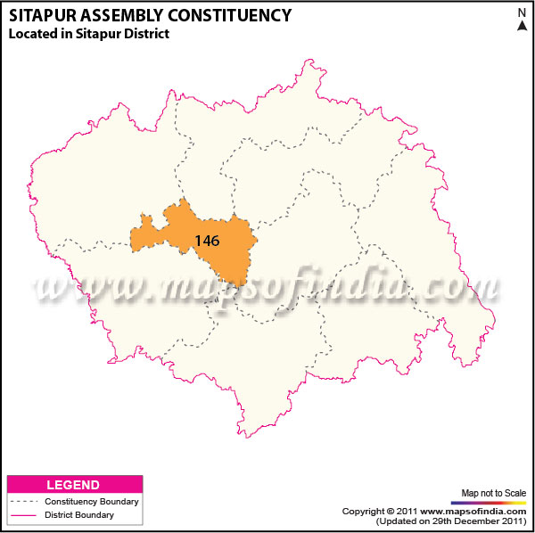Assembly Constituency Map of  Sitapur