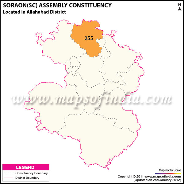 Assembly Constituency Map of  Soraon (SC)
