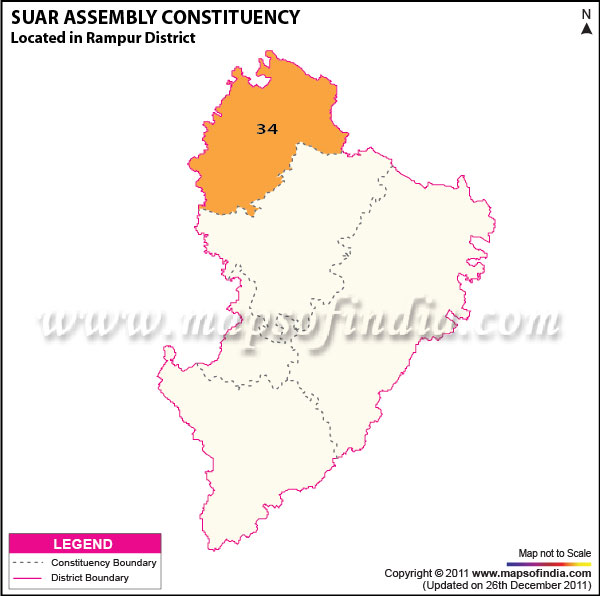 Assembly Constituency Map of  Suar