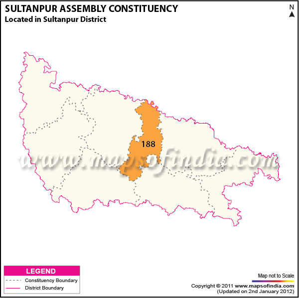 Assembly Constituency Map of  Sultanpur