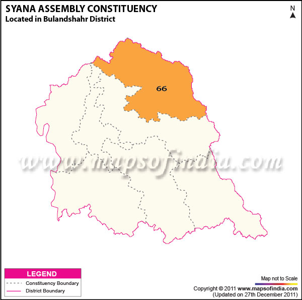 Assembly Constituency Map of  Syana