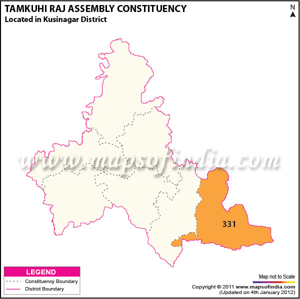 Assembly Constituency Map of  Tamkuhi Raj