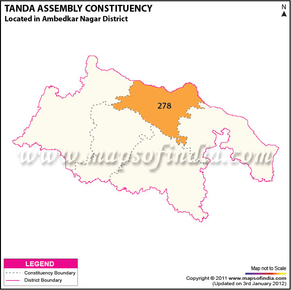 Assembly Constituency Map of  Tanda