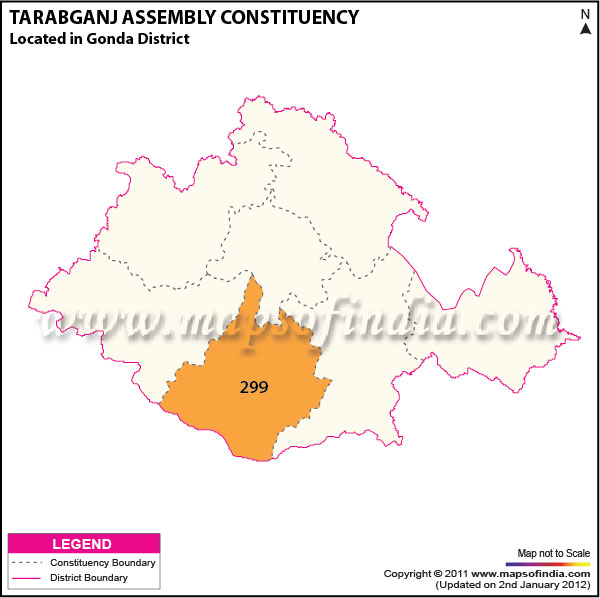 Assembly Constituency Map of  Tarabganj