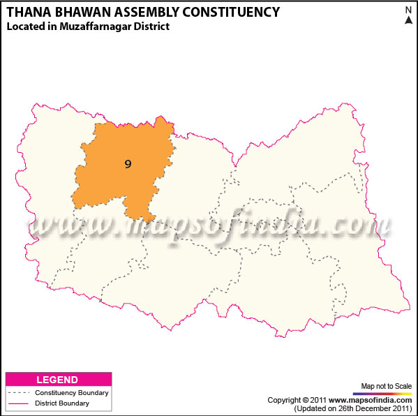 Assembly Constituency Map of  Thana Bhawan