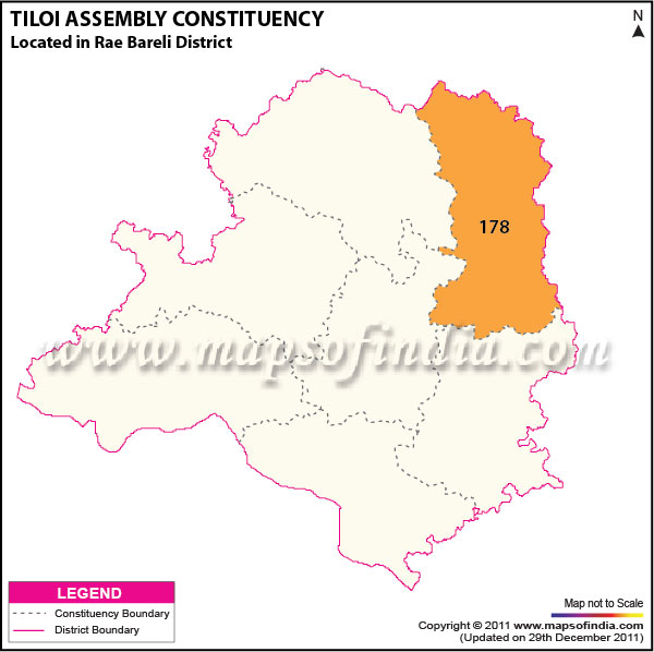 Assembly Constituency Map of  Tiloi