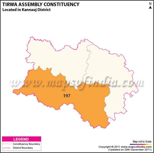 Assembly Constituency Map of  Tirwa