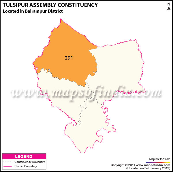 Assembly Constituency Map of  Tulsipur