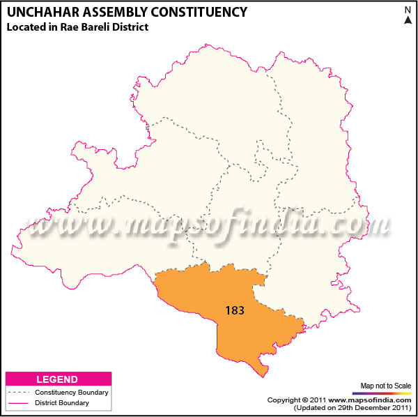 Assembly Constituency Map of  Unchahar