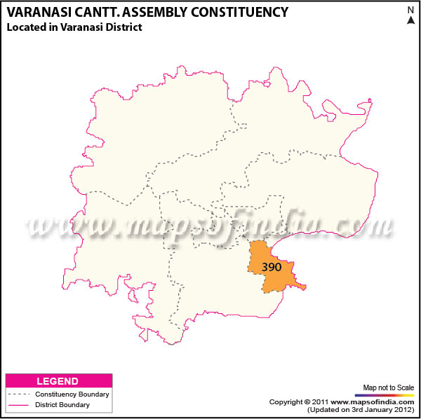 Assembly Constituency Map of  Varanasi Cantt