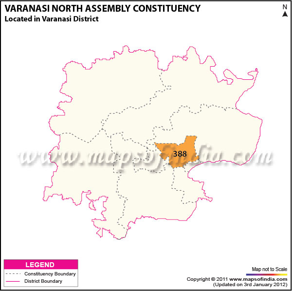 Assembly Constituency Map of  Varanasi North