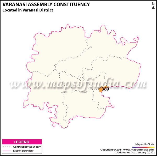 Assembly Constituency Map of  Varanasi South