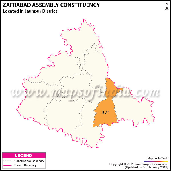 Assembly Constituency Map of  Zafrabad