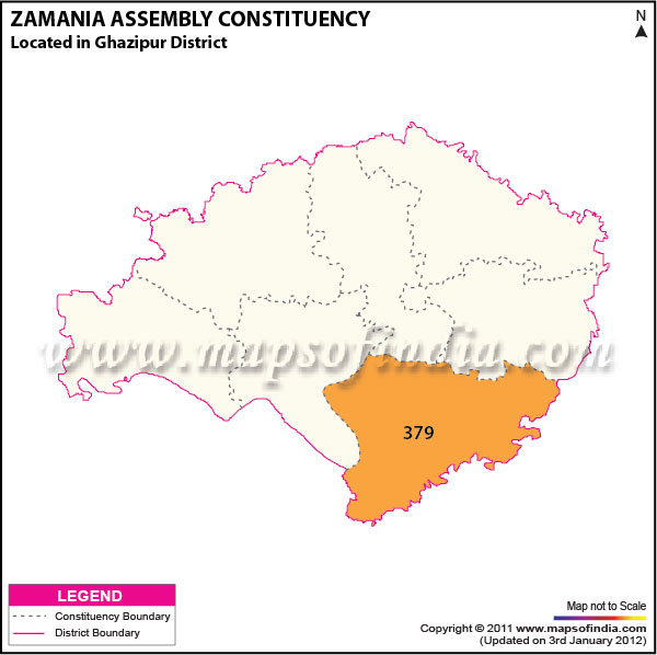 Assembly Constituency Map of  Zamania